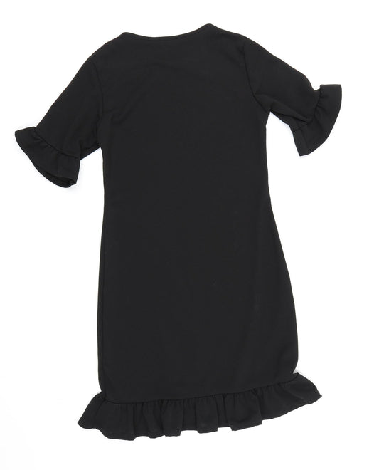 Missguided Womens Black  Rayon Bodycon  Size 8