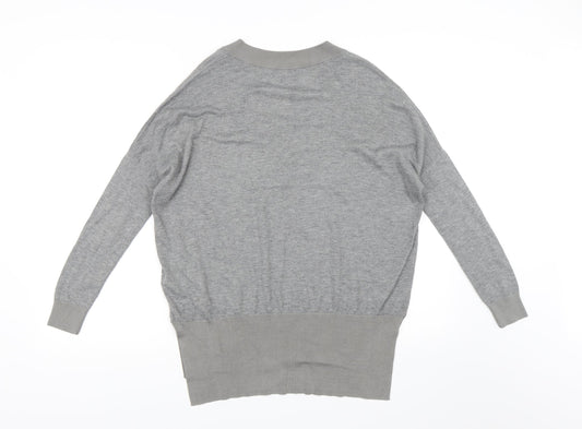 Topshop Womens Grey  Knit Pullover Jumper Size 8