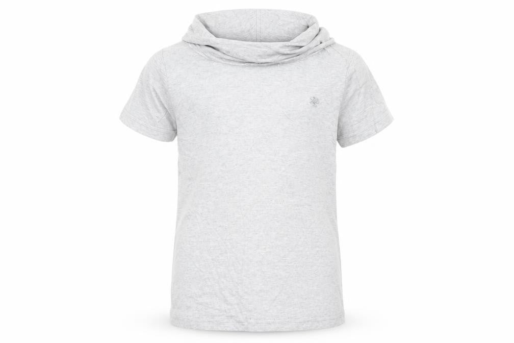 Front view of Next boys’ grey basic t-shirt, size 8, years