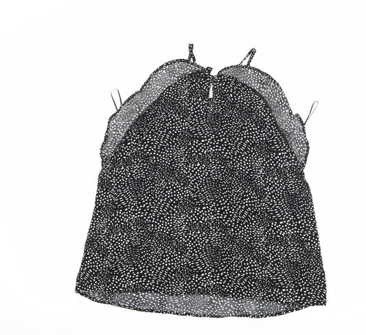 H&M Womens Black Polka Dot  Camisole Tank Size 12