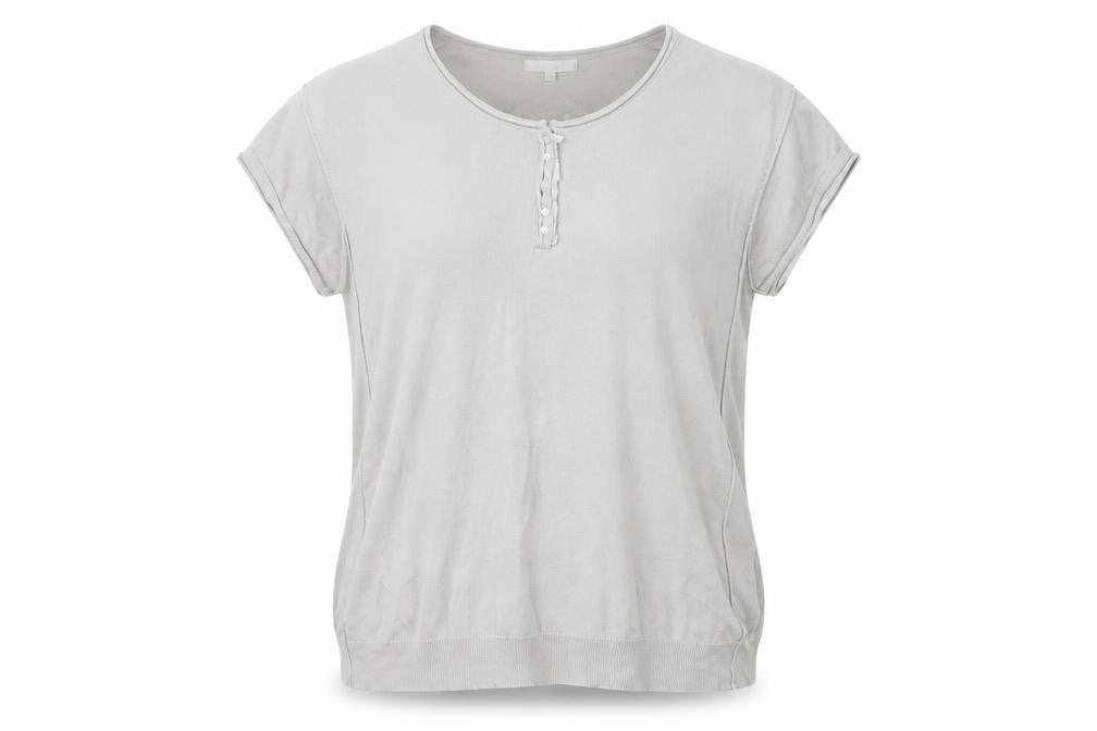 Front view of See U Soon women’s grey basic t-shirt, size M