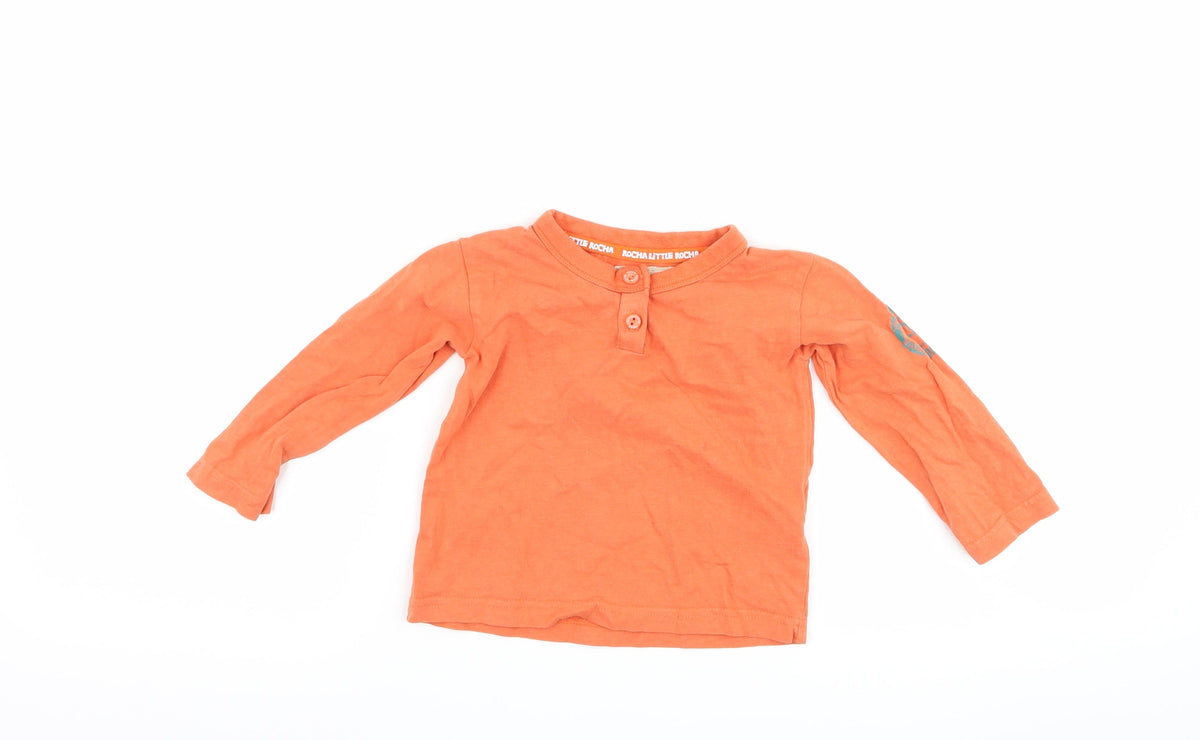 Additional front view of RJR.John Rocha boys’ orange basic t-shirt, size 12-18, months