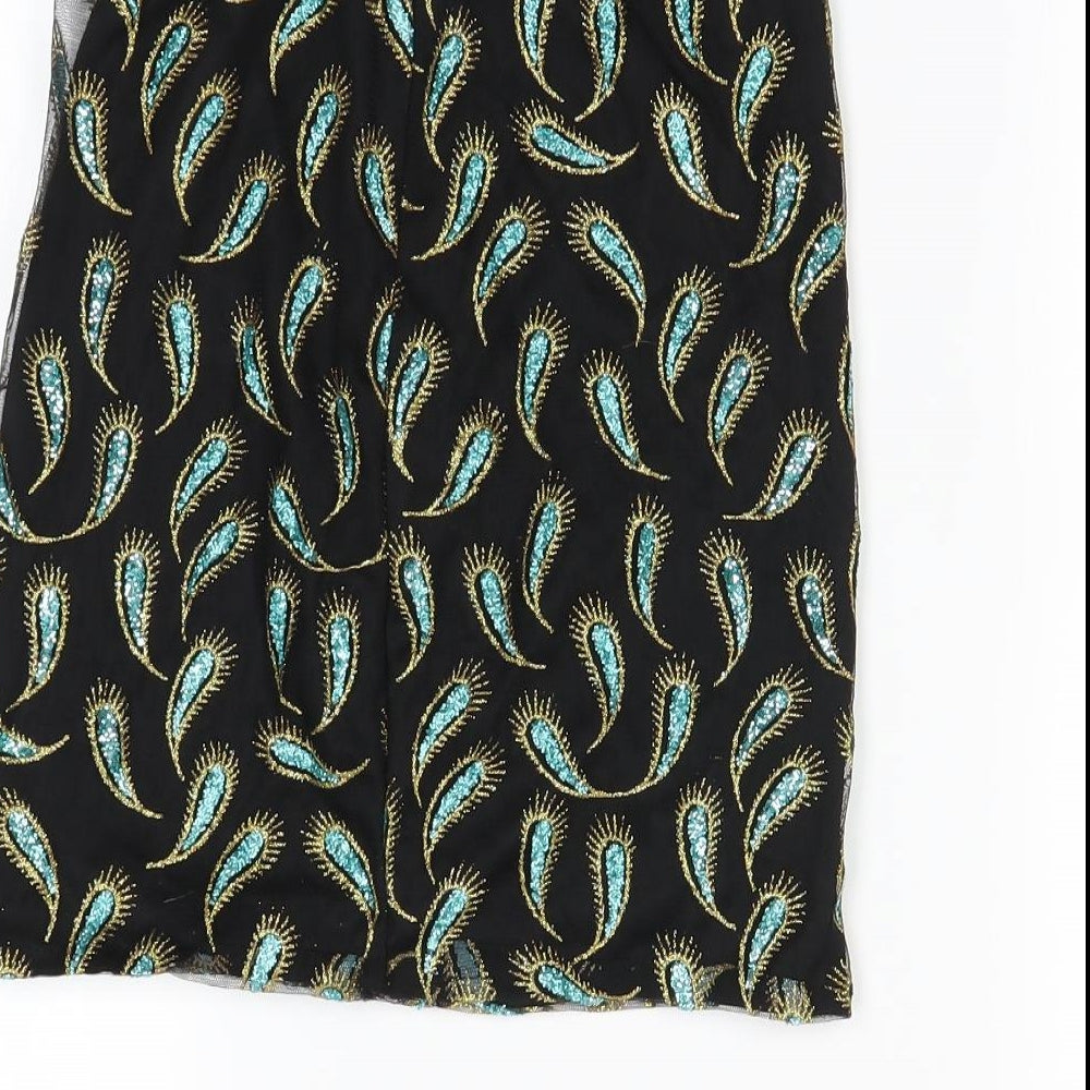 Preworn Womens Ivory Animal Print  Mini Skirt Size S