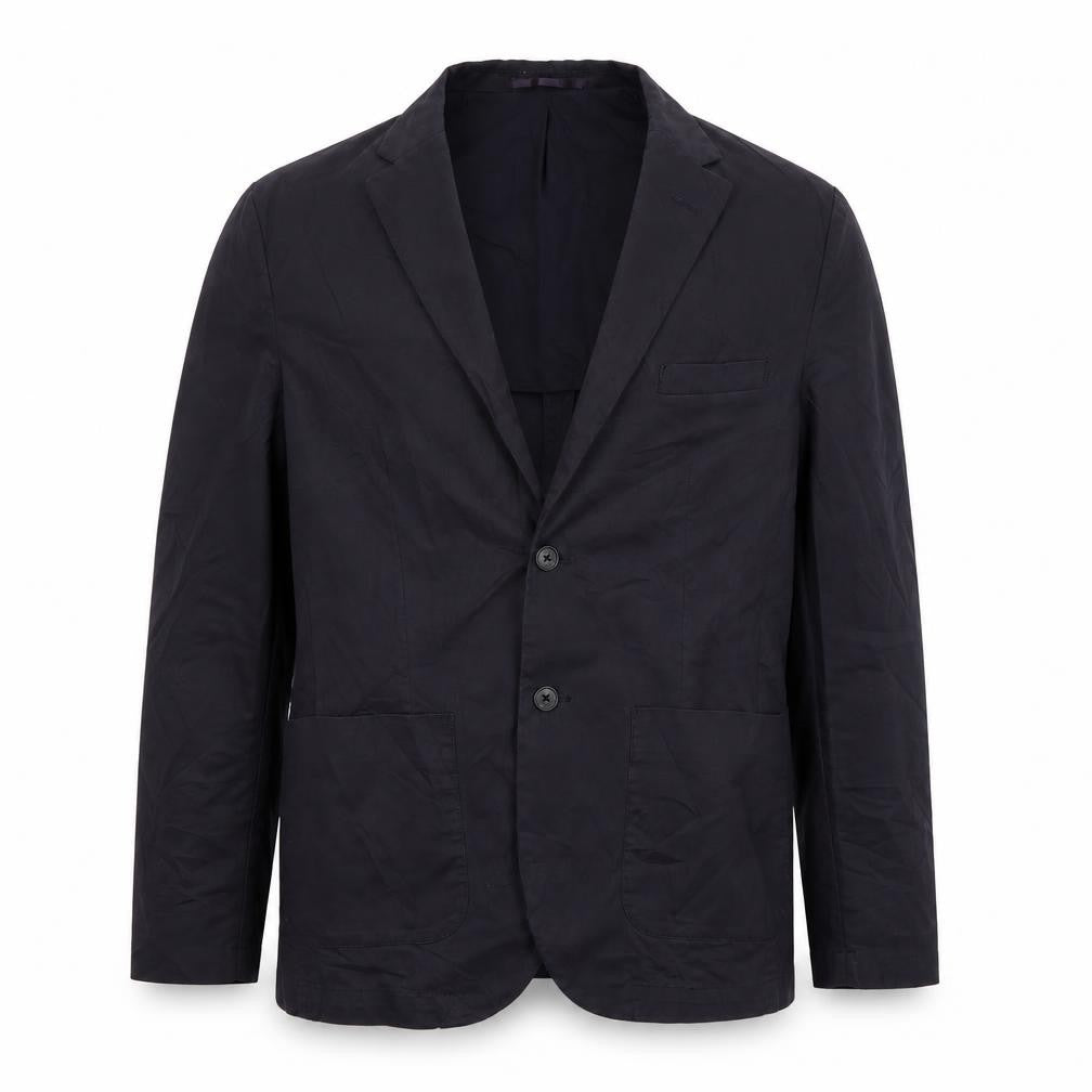 Front view of French Connection men’s blue jacket suit jacket, size L