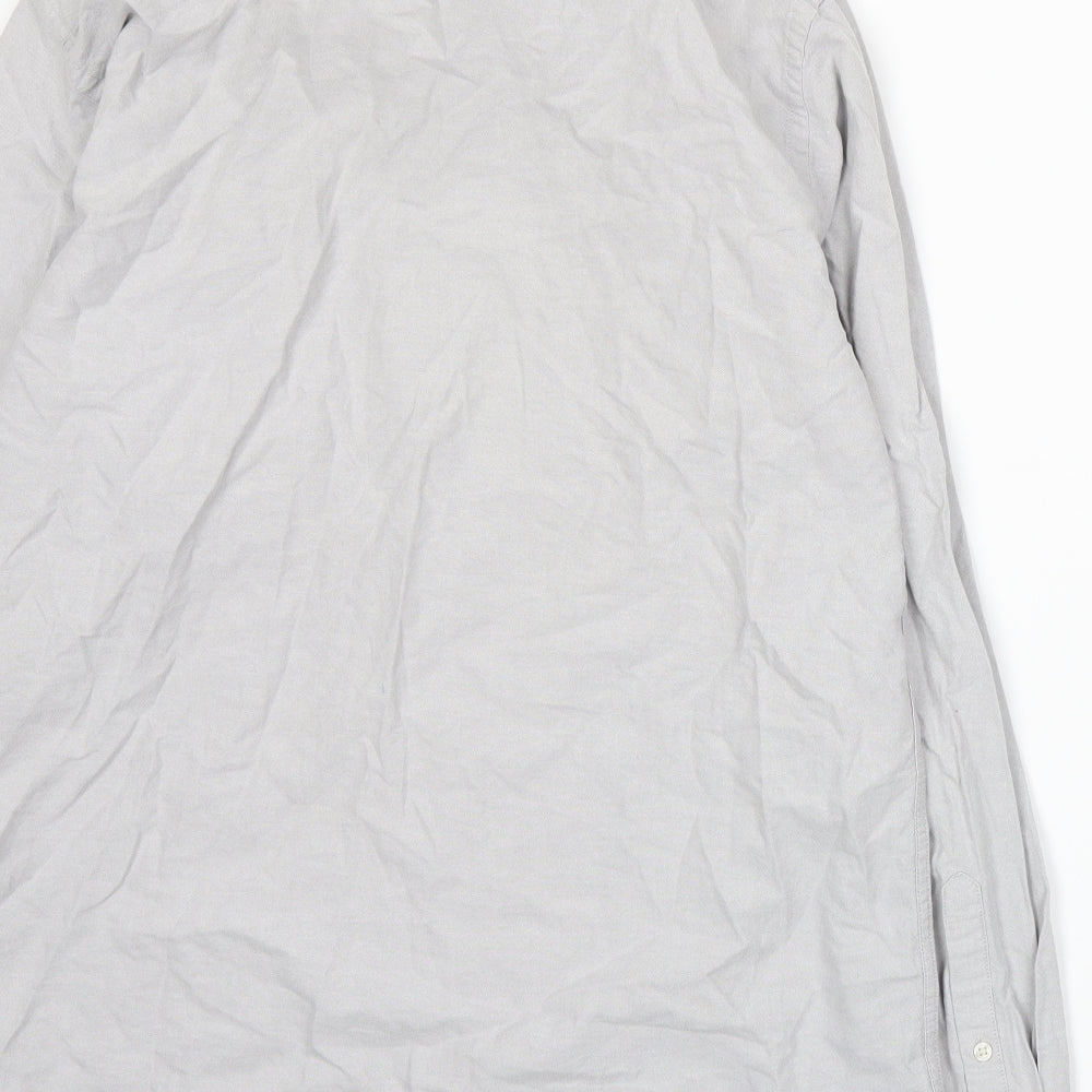 TU Mens Grey    Button-Up Size M