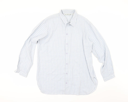 Jumpers Womens Blue Check  Tunic Button-Up Size M