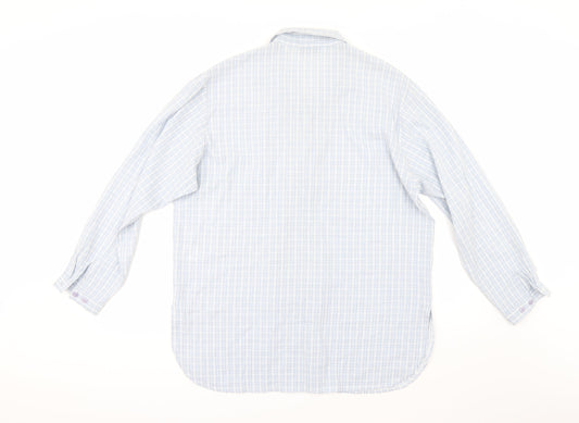 Jumpers Womens Blue Check  Tunic Button-Up Size M