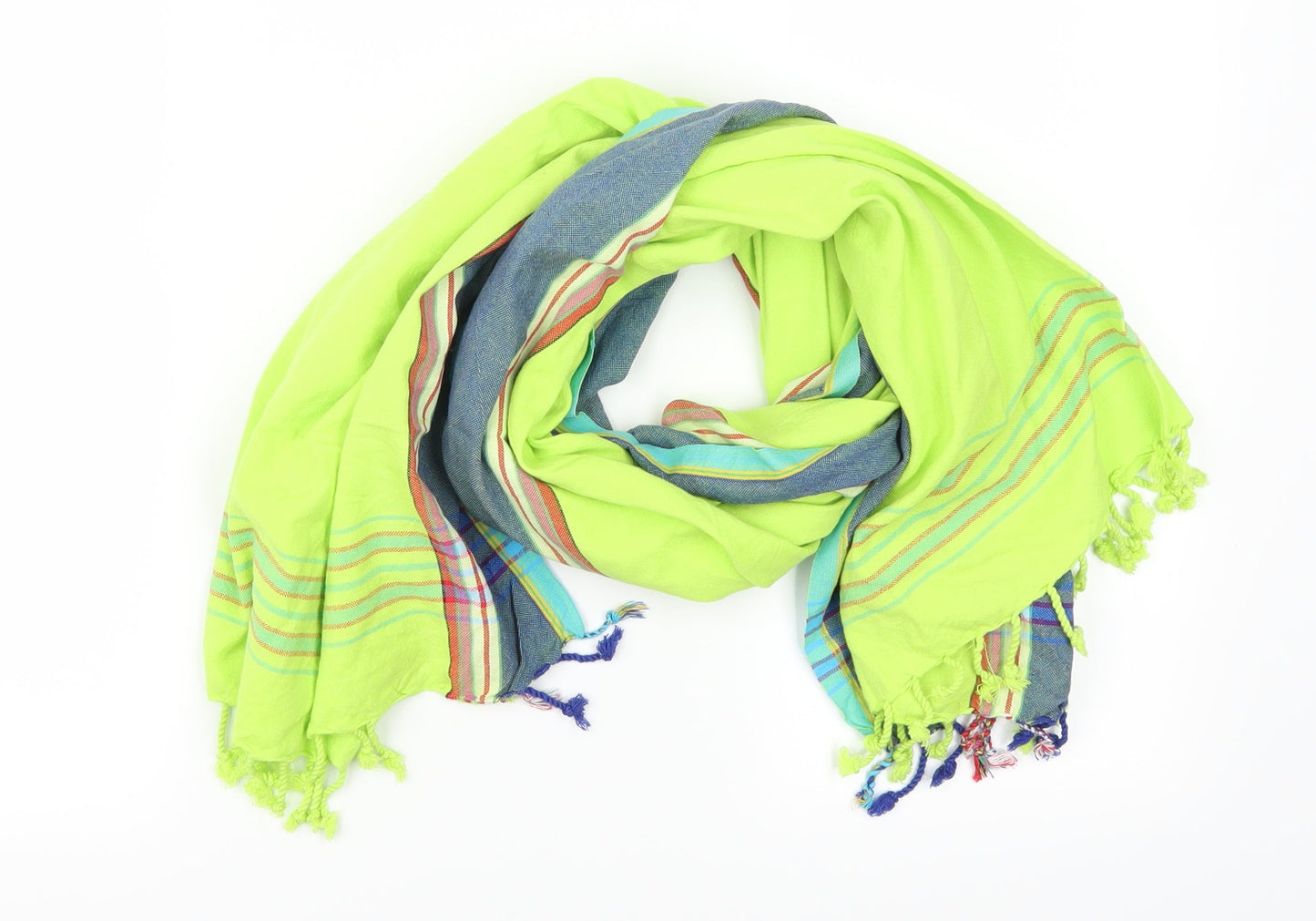 Preworn Womens Green Check   Scarf