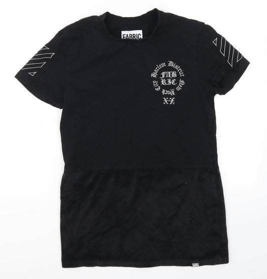 Fabric Womens Black   Basic T-Shirt Size XS  - Harlem District