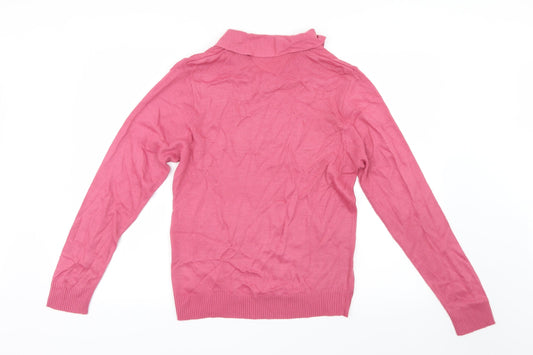 EWM Womens Pink  Knit Pullover Jumper Size 10