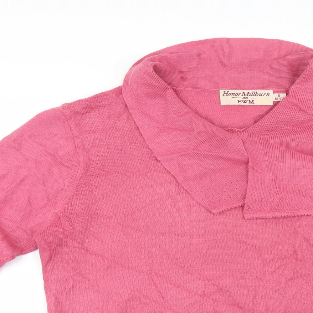 EWM Womens Pink  Knit Pullover Jumper Size 10