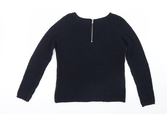 Only Womens Blue  Knit Pullover Jumper Size M