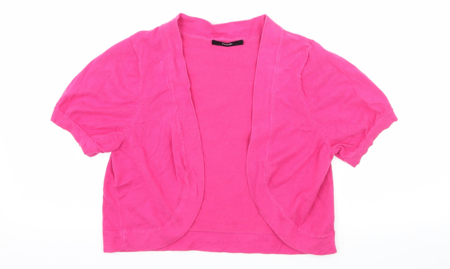 George Womens Pink  Knit Cardigan Jumper Size 14