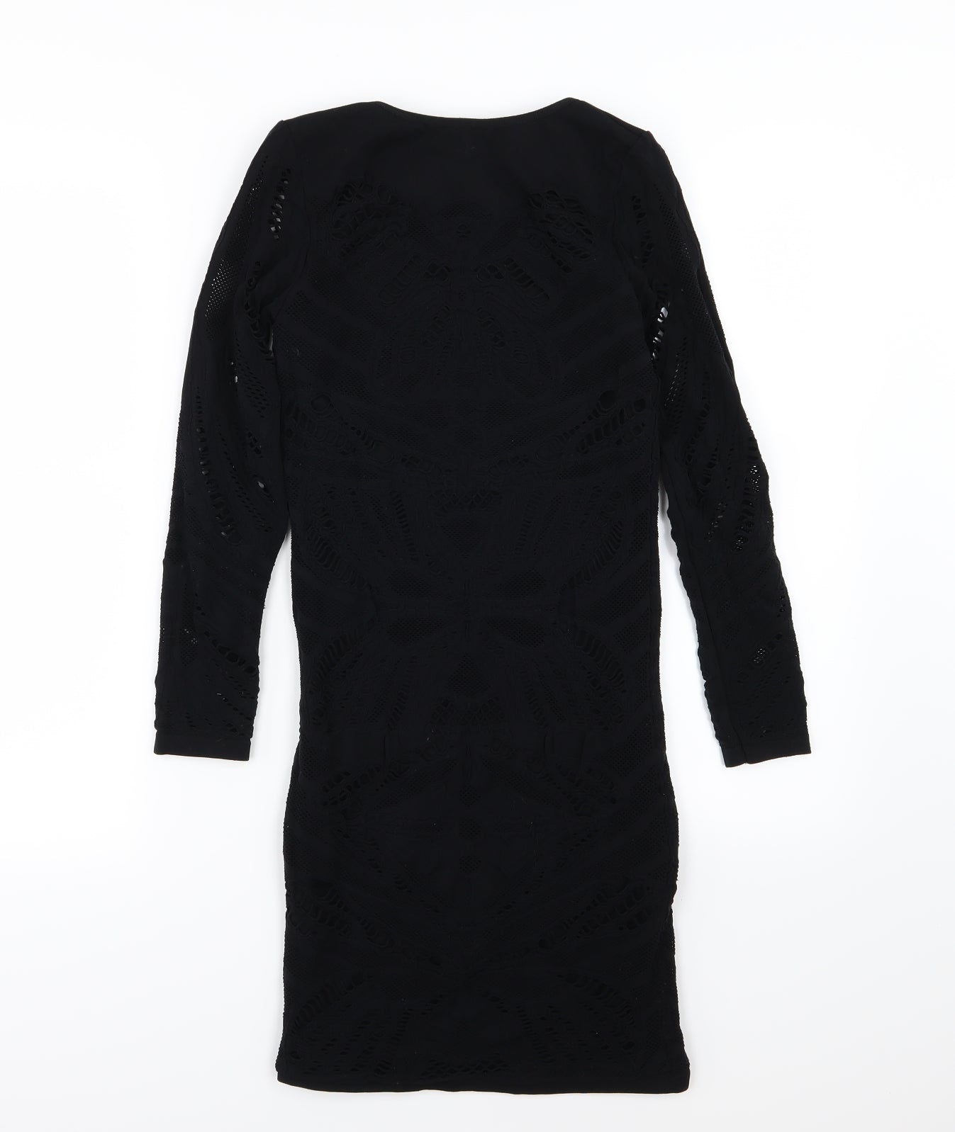 River Island Womens Black Floral  Bodycon  Size S  -