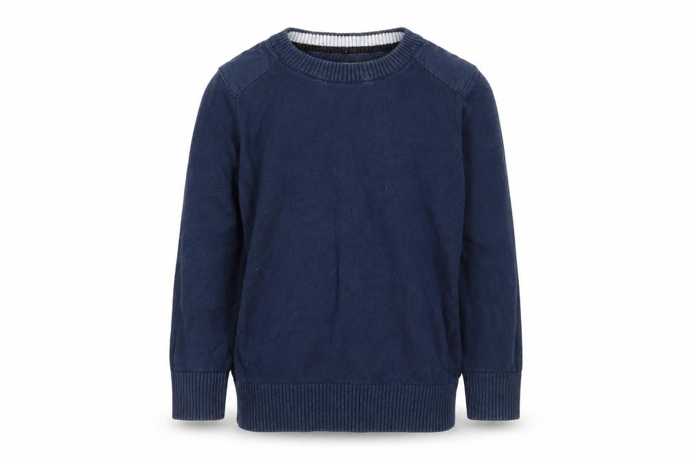 Front view of Palomino boys’ blue knit jumper, size 3, years