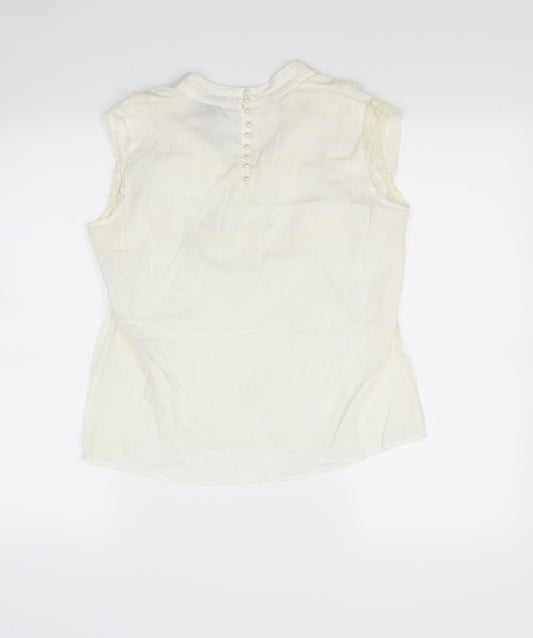 xi Womens White   Basic Blouse Size 10