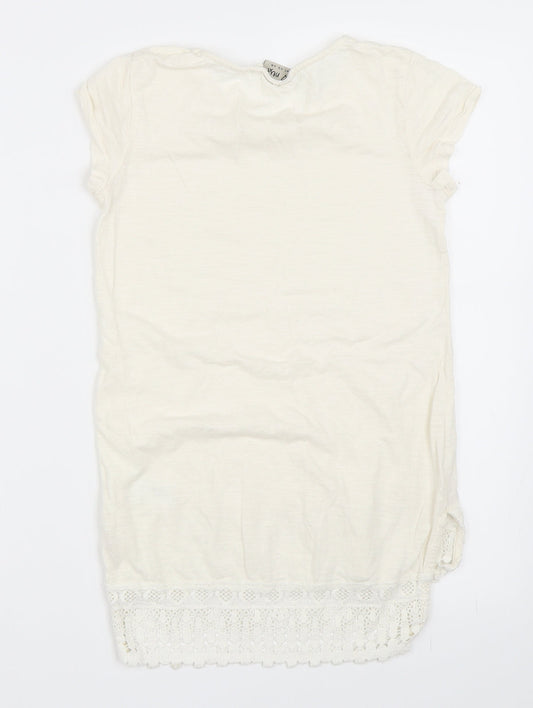NEXT Girls Ivory   Basic T-Shirt Size 9 Years