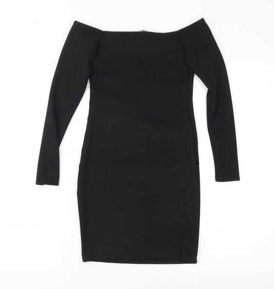 PRETTYLITTLETHING Womens Black   Sheath  Size 4