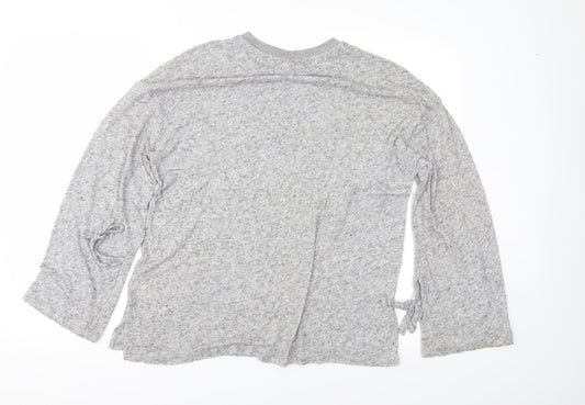 Topshop Womens Grey  Jersey Basic Blouse Size 10