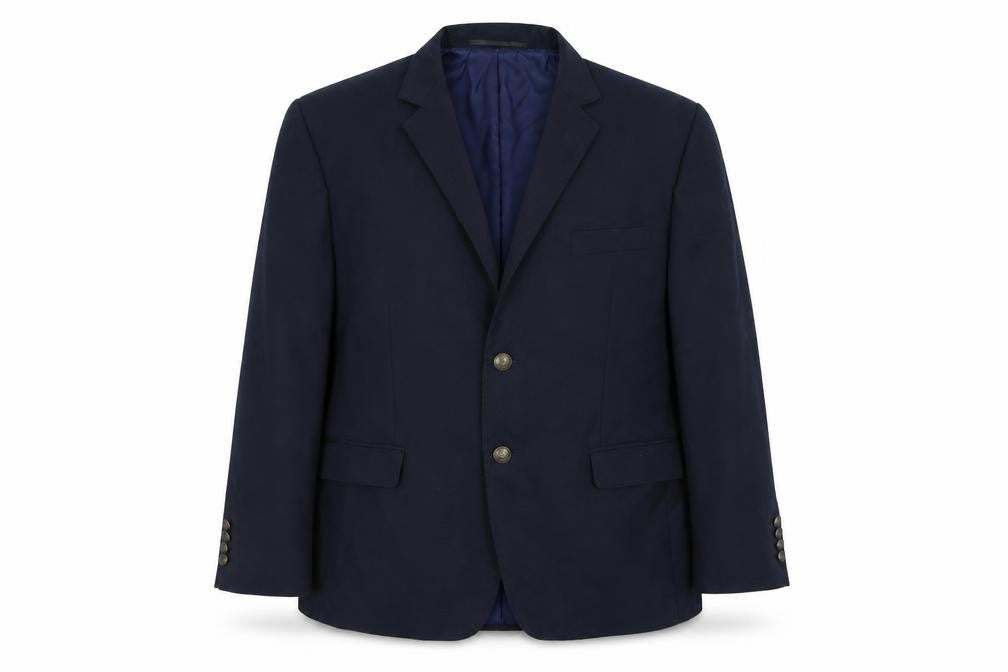 Front view of Marks & Spencer men’s blue jacket blazer, size 40