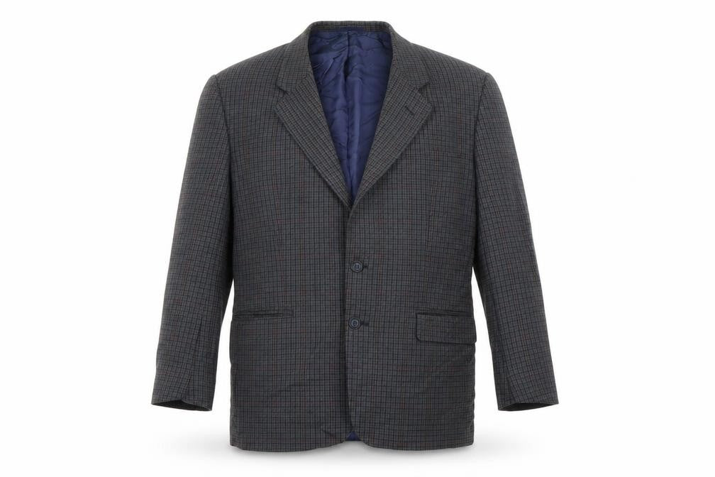 Front view of Debenhams men’s grey jacket blazer, size 42