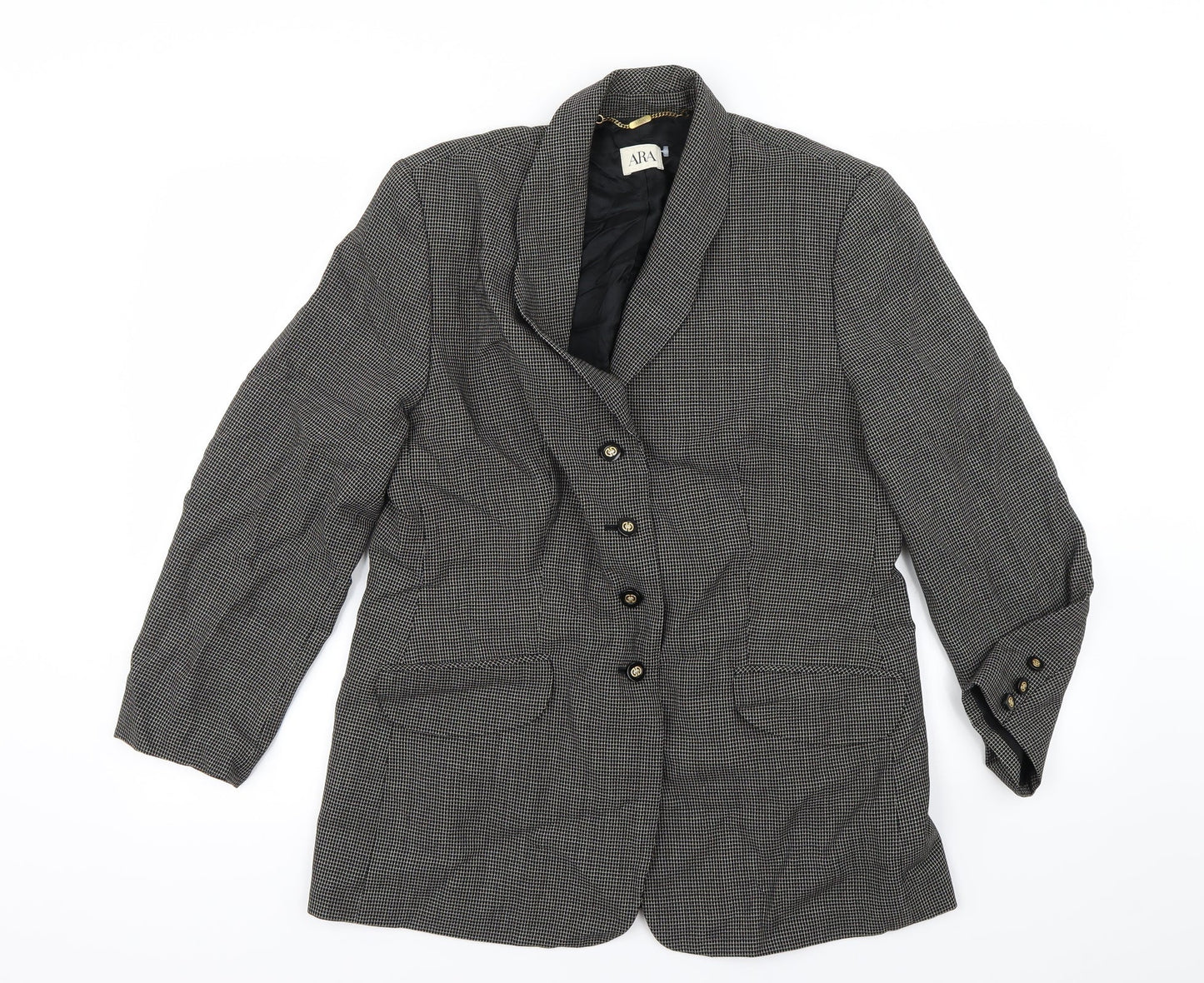 ara Womens Brown Ikat  Jacket Blazer Size 14