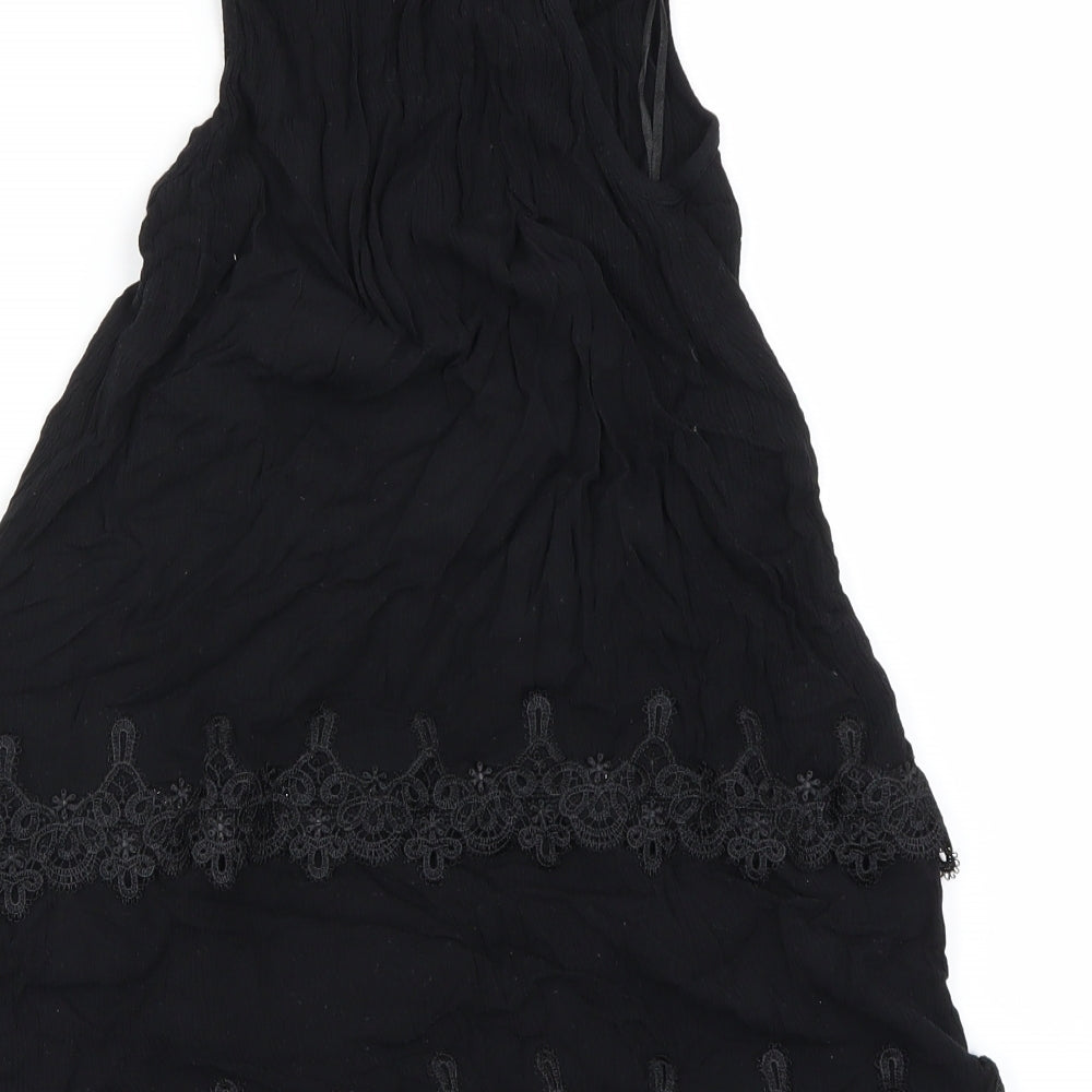 Miss Selfridge Womens Black   Basic T-Shirt Size 8
