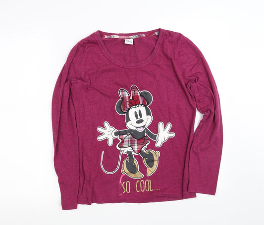 Disney Womens Purple   Basic T-Shirt Size 10