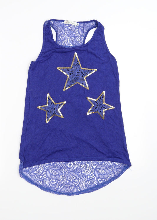 love look Womens Blue   Basic Blouse Size M