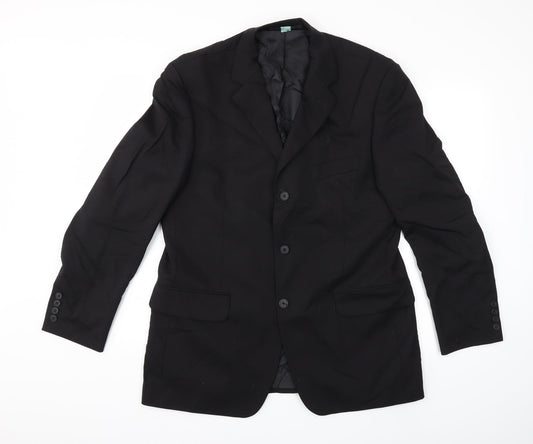 Preworn Mens Black   Jacket Suit Jacket Size 40