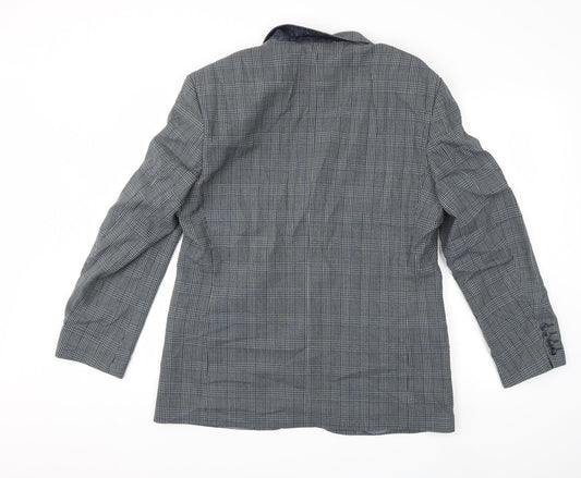 Preworn Mens Grey Check  Jacket Suit Jacket Size 42