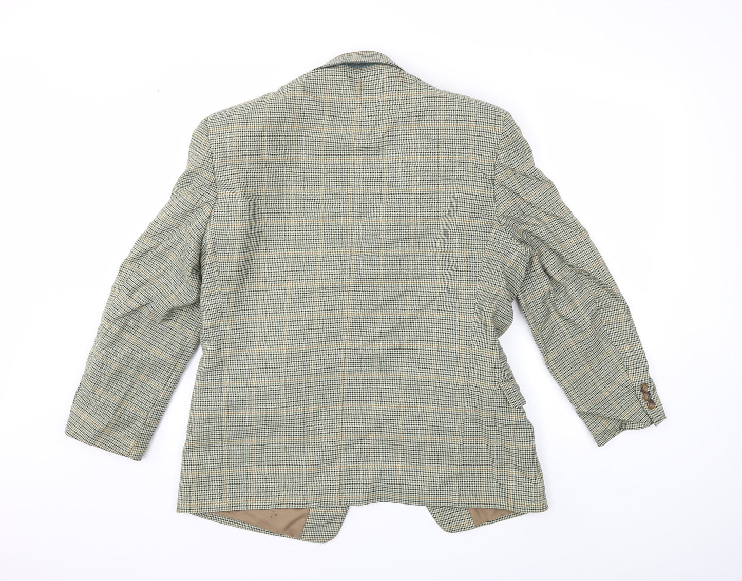 C&A Mens Green Check  Jacket Suit Jacket Size 38