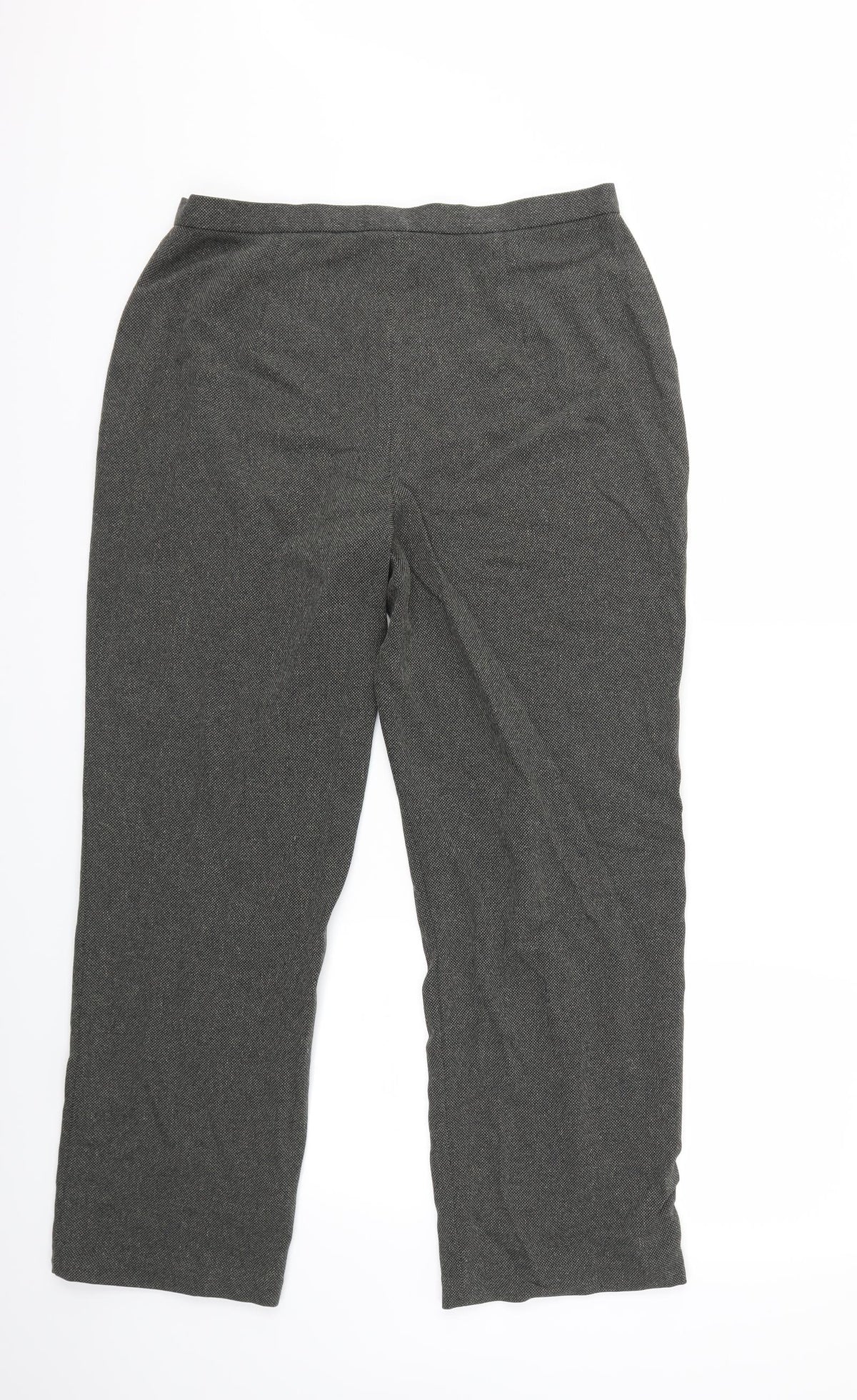 Back view of OPUS women’s grey trousers, size UK 32, in, 29-inch leg
