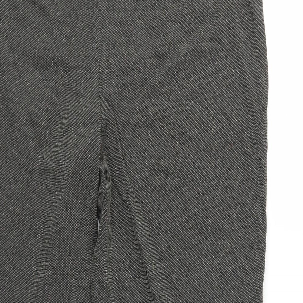 Brand and care label for OPUS women’s grey trousers, size UK 32, in, 29-inch leg