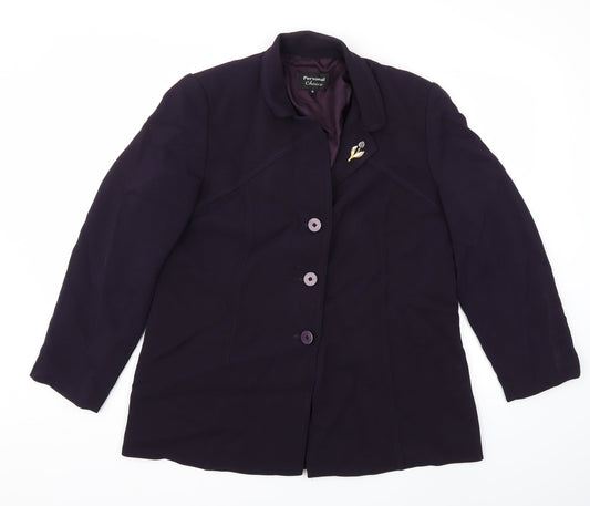 Personal Choice Womens Purple   Jacket  Size 16