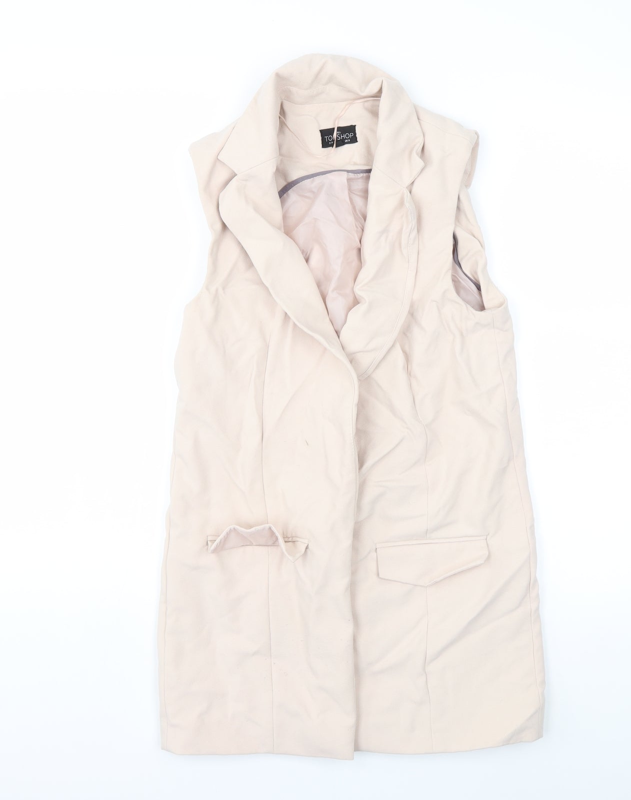 Topshop Womens Pink   Jacket Waistcoat Size 8