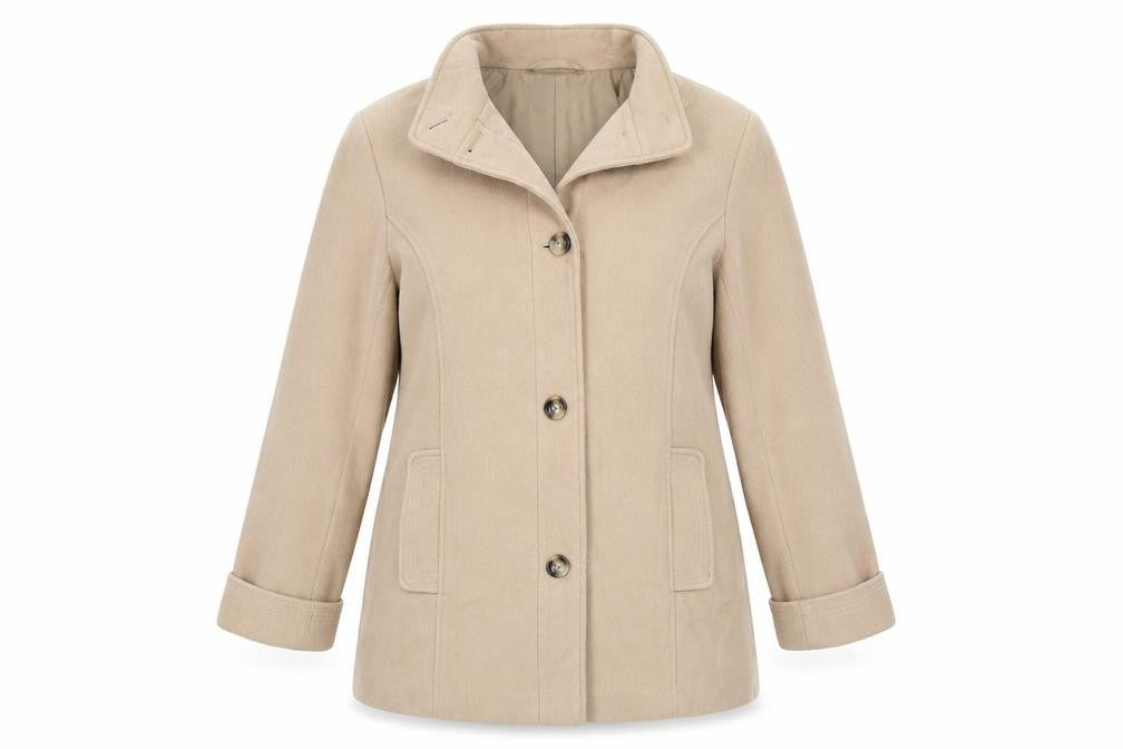 Marks & Spencer Womens Beige   Overcoat Coat Size 18