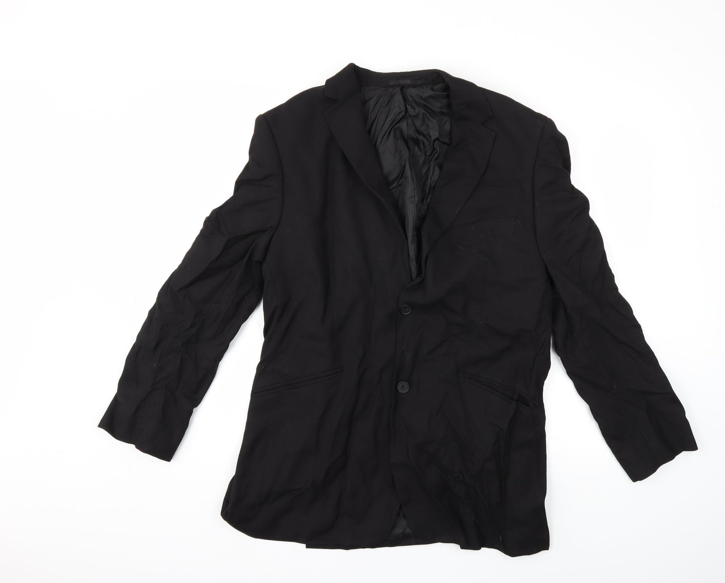 Preworn Mens Black   Jacket Suit Jacket Size 38