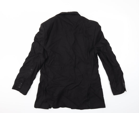 Preworn Mens Black   Jacket Suit Jacket Size 38