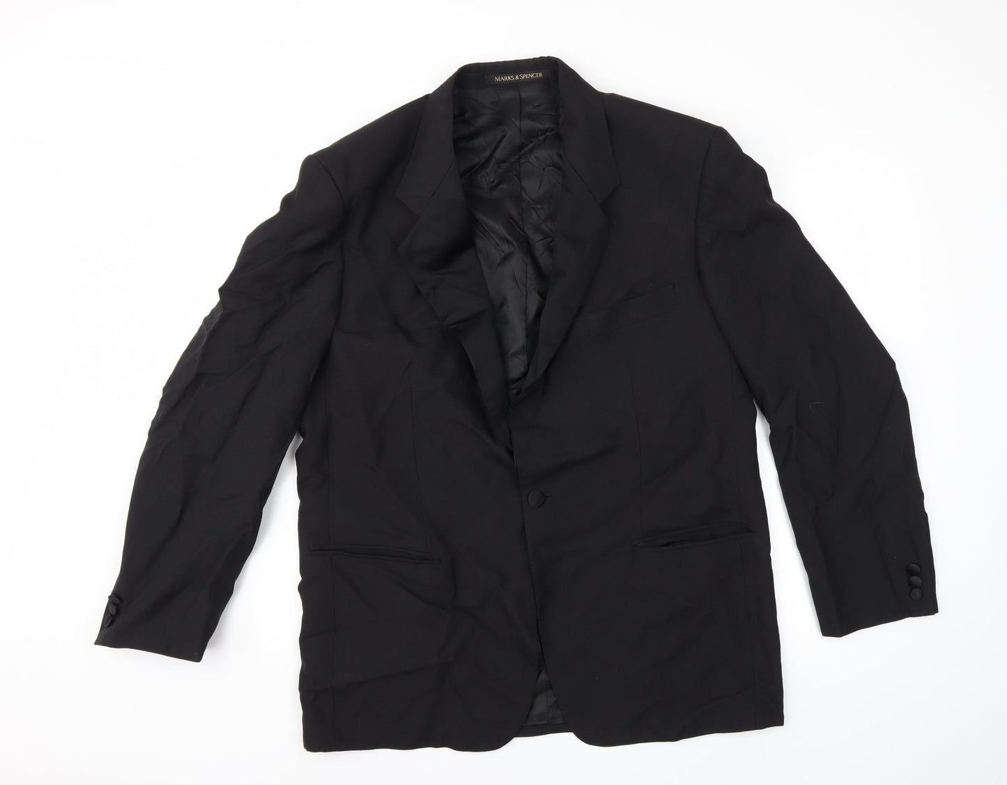 Marks and Spencer Mens Black   Jacket Suit Jacket Size 42