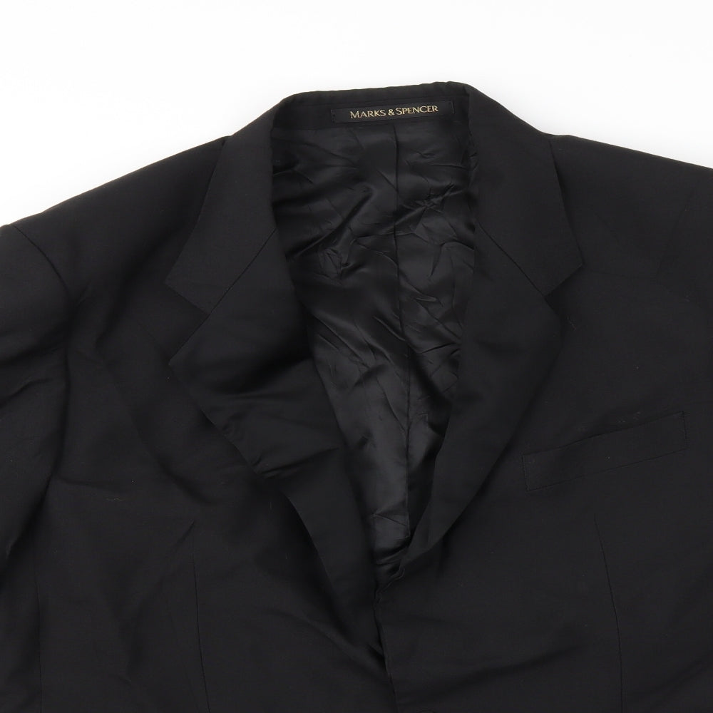 Marks and Spencer Mens Black   Jacket Suit Jacket Size 42