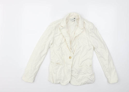 FOREVER 21 Womens White   Jacket Blazer Size S