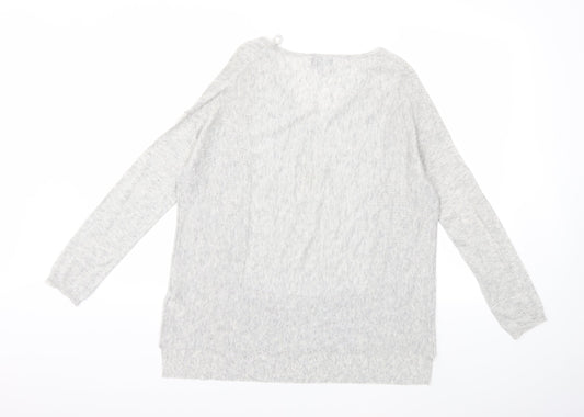 Topshop Womens Grey  Knit Pullover Jumper Size 8