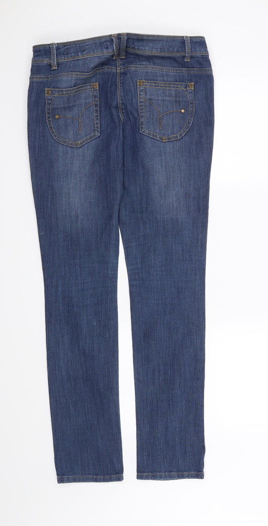 Preworn Womens Blue   Skinny Jeans Size 12 L31 in