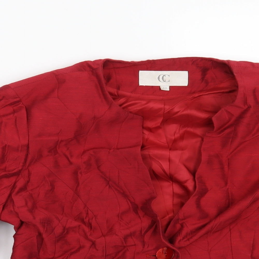 CC Womens Red   Jacket Blazer Size 10