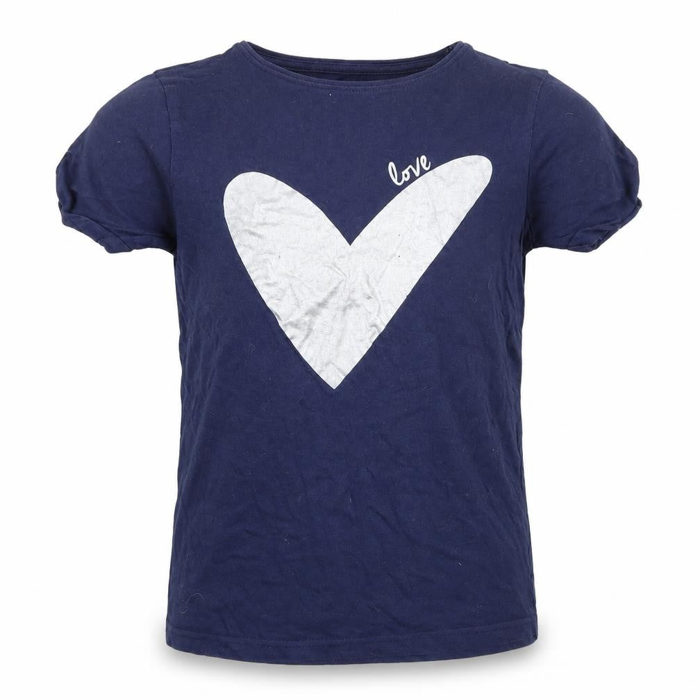 Front view of Young Dimension girls’ blue rayon basic t-shirt, size 12, years