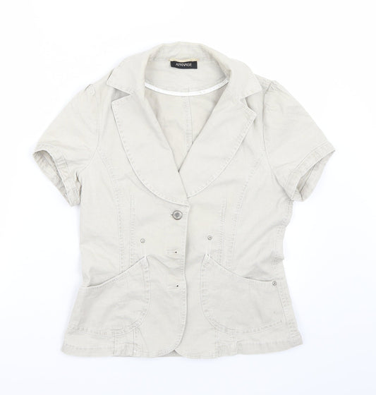 APANAGE Womens Beige   Jacket Coat Size 10