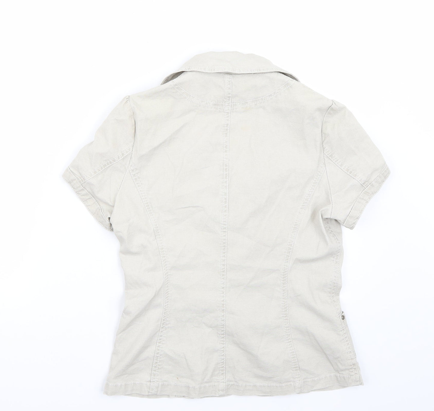 APANAGE Womens Beige   Jacket Coat Size 10