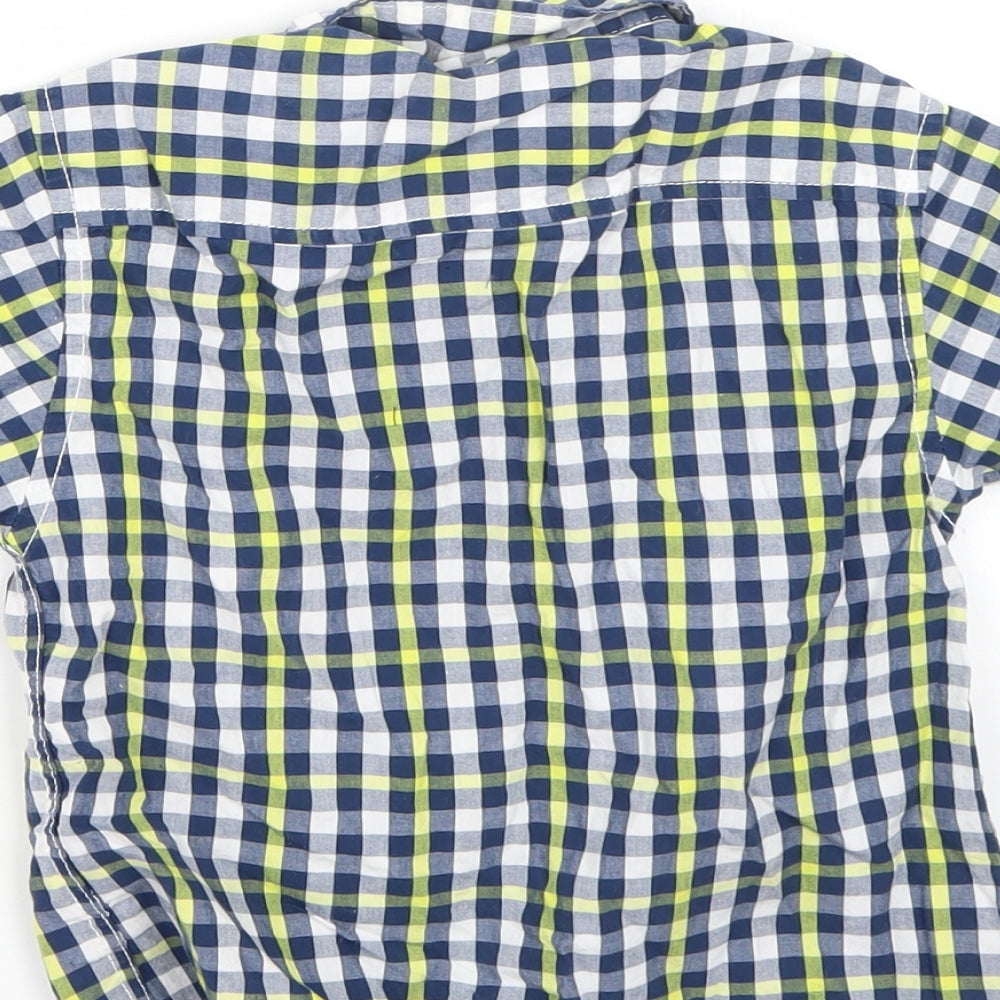 Rebel Boys Blue Check  Basic Button-Up Size 3-4 Years