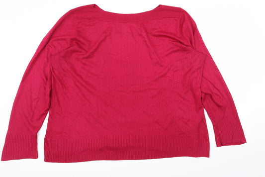 Bonmarché Womens Pink   Pullover Jumper Size 22